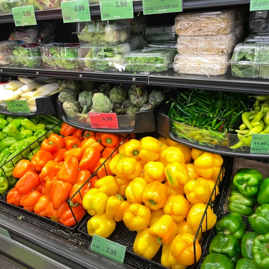 弊社社員の出張中のスーパーの様子です。日本のスーパーとは陳列されている商品もボリュームも違いますね。唐辛子やチコリなどのサイズの小さめの野菜も陳列棚にダイレクトに並べられているところも面白いですモントリオールに滞在しているのですが物価高の影響がそのままでていますね😮#高田種苗#ライクズワーン#野菜#収穫種子#モントリオール#パプリカ#トマト#バジル#rijkzwaan#vegetables#supermarket#montreal
